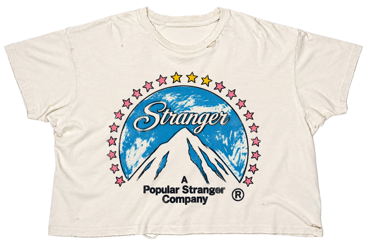 White Paramount Tee with mountain graphic